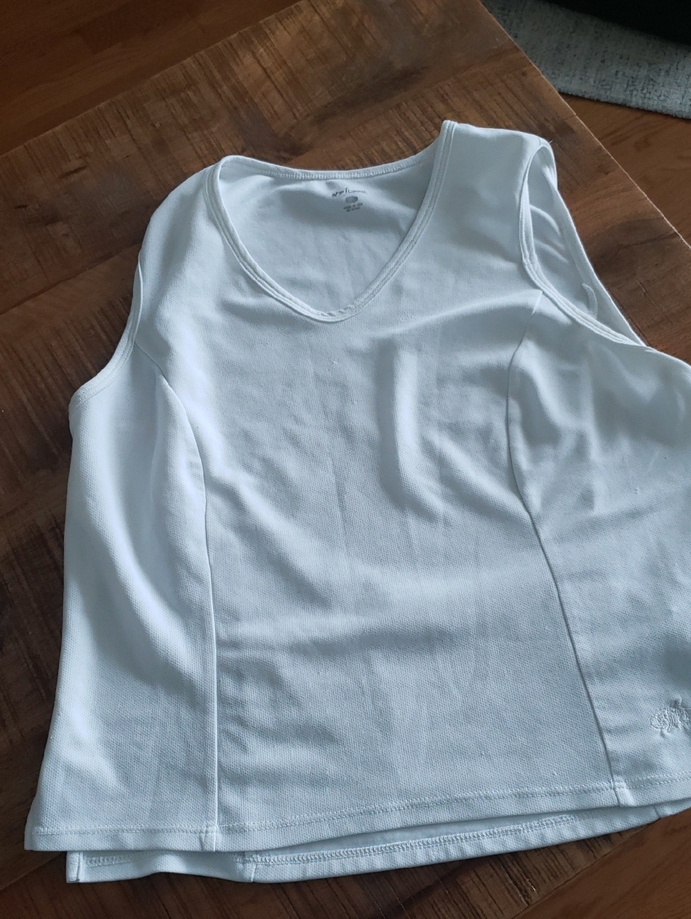 Women's White V-Neck Tank Top - Classic Sleeveless Layering Piece